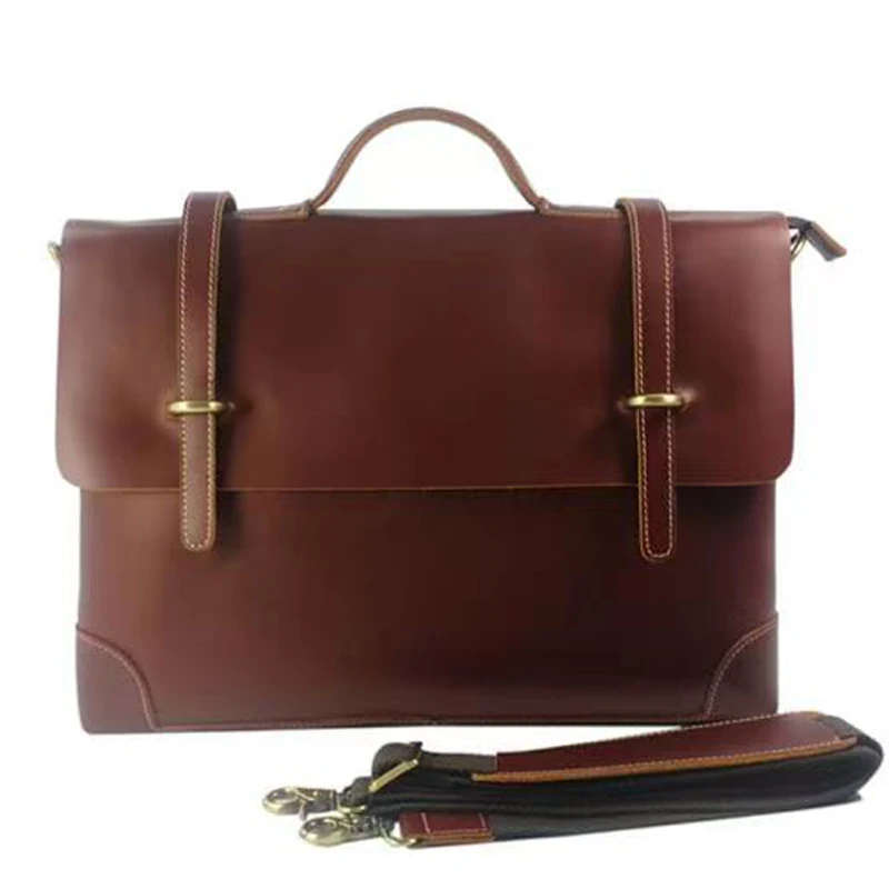 Leather Work Bag Laptop - 새로운 남성용 부드러운 풀그레인 소가죽 비즈니스