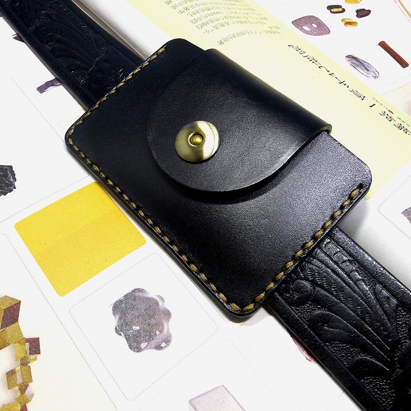 Leather Work Handbag - Blongk 남녀공용 초박형 허리 가방, 정품
