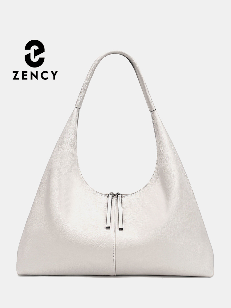 Leather Work Handbag - 젠시 대용량 토트백 정품 가죽 호보백