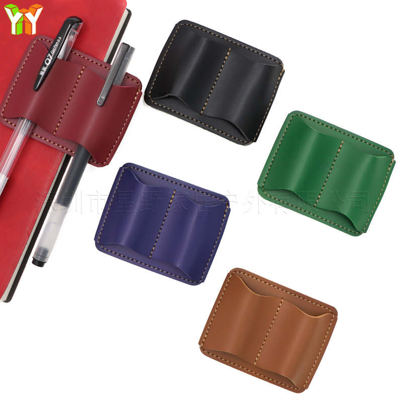 Leather Work Diary - 휴대용 PU 가죽 펜 홀더 노트북