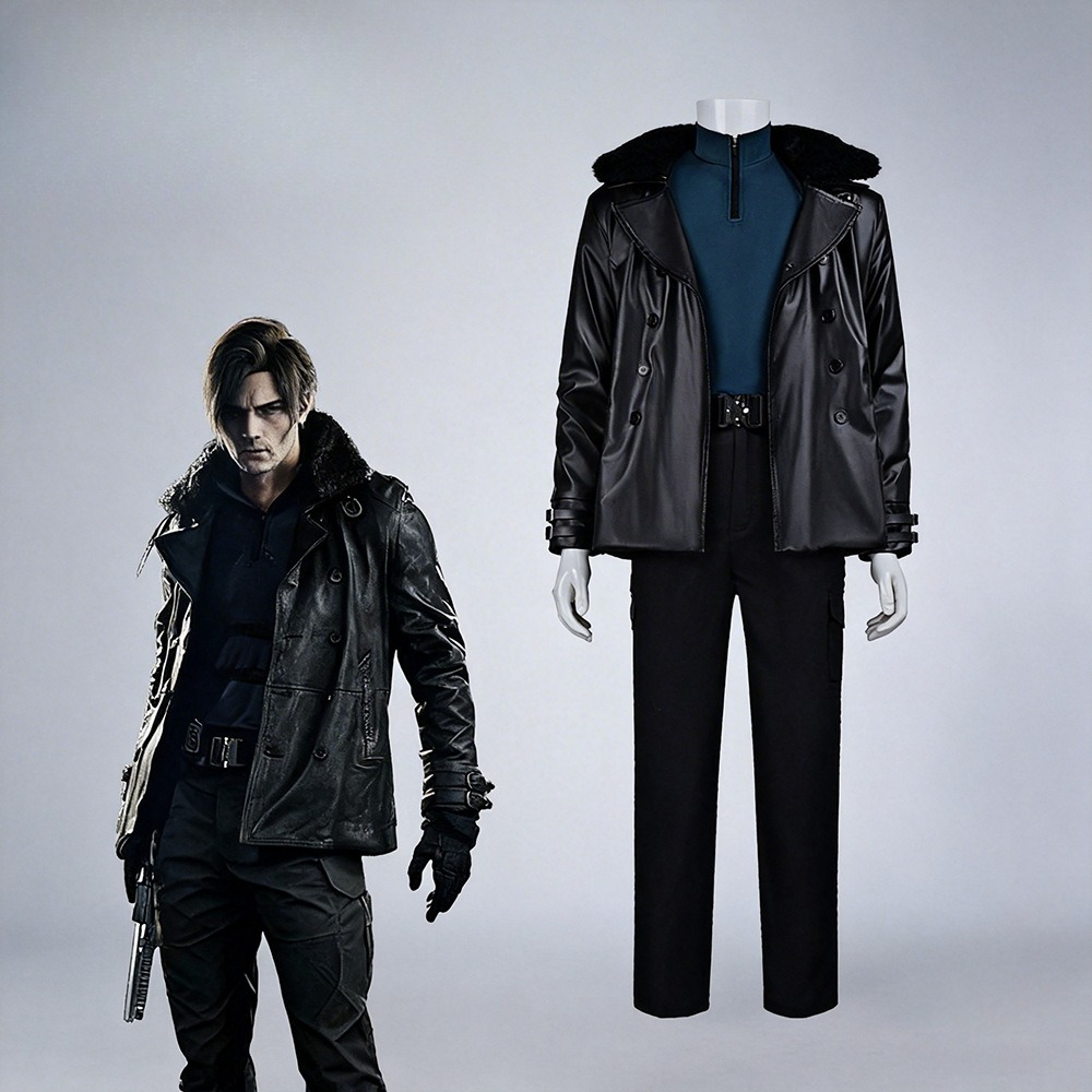 Leather Work Jacket - 게임 레온 케네디 Re9 이블 코스프레