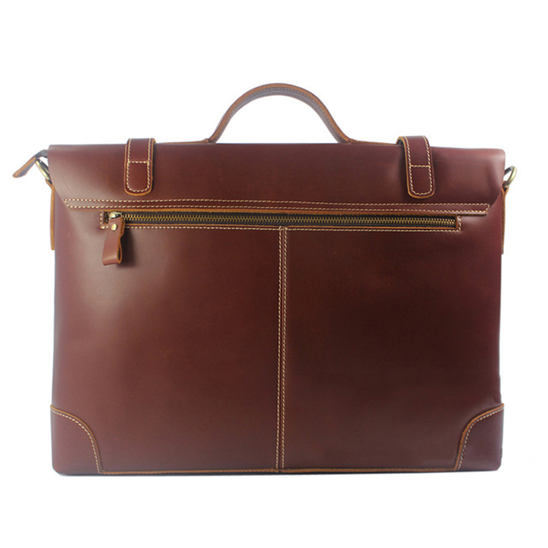 새로운 남성용 부드러운 풀그레인 소가죽 비즈니스 서류가 - Leather Work Bag Laptop 리뷰 및 가격