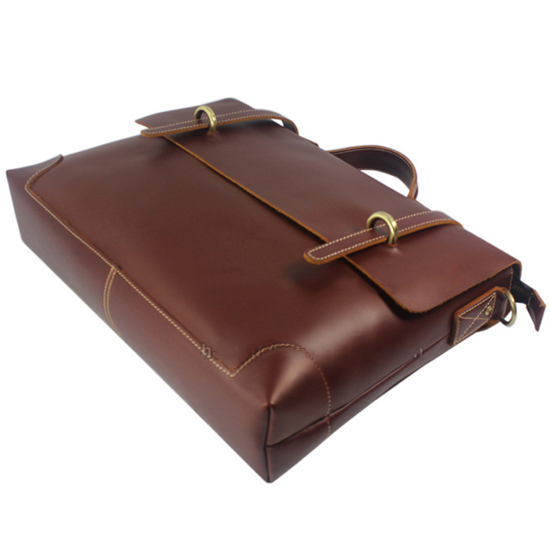 새로운 남성용 부드러운 풀그레인 소가죽 비즈니스 서류가 - Leather Work Bag Laptop 리뷰 및 가격