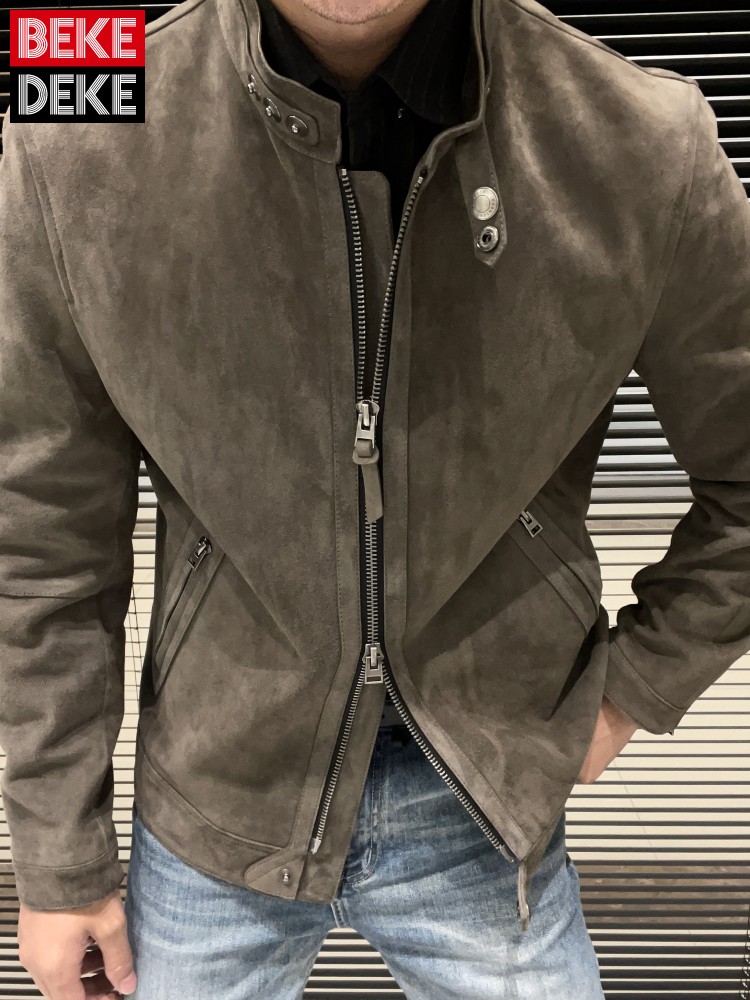 패션 남성용 신상 슬림핏 스탠드 칼라 지퍼 부드러운 천 - Leather Work For Kids 리뷰 및 가격