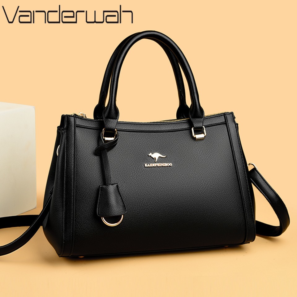 캥거루 브랜드 소프트 PU 가죽 숄더 크로스바디 토트백 - Leather Work Handbag 리뷰 및 가격