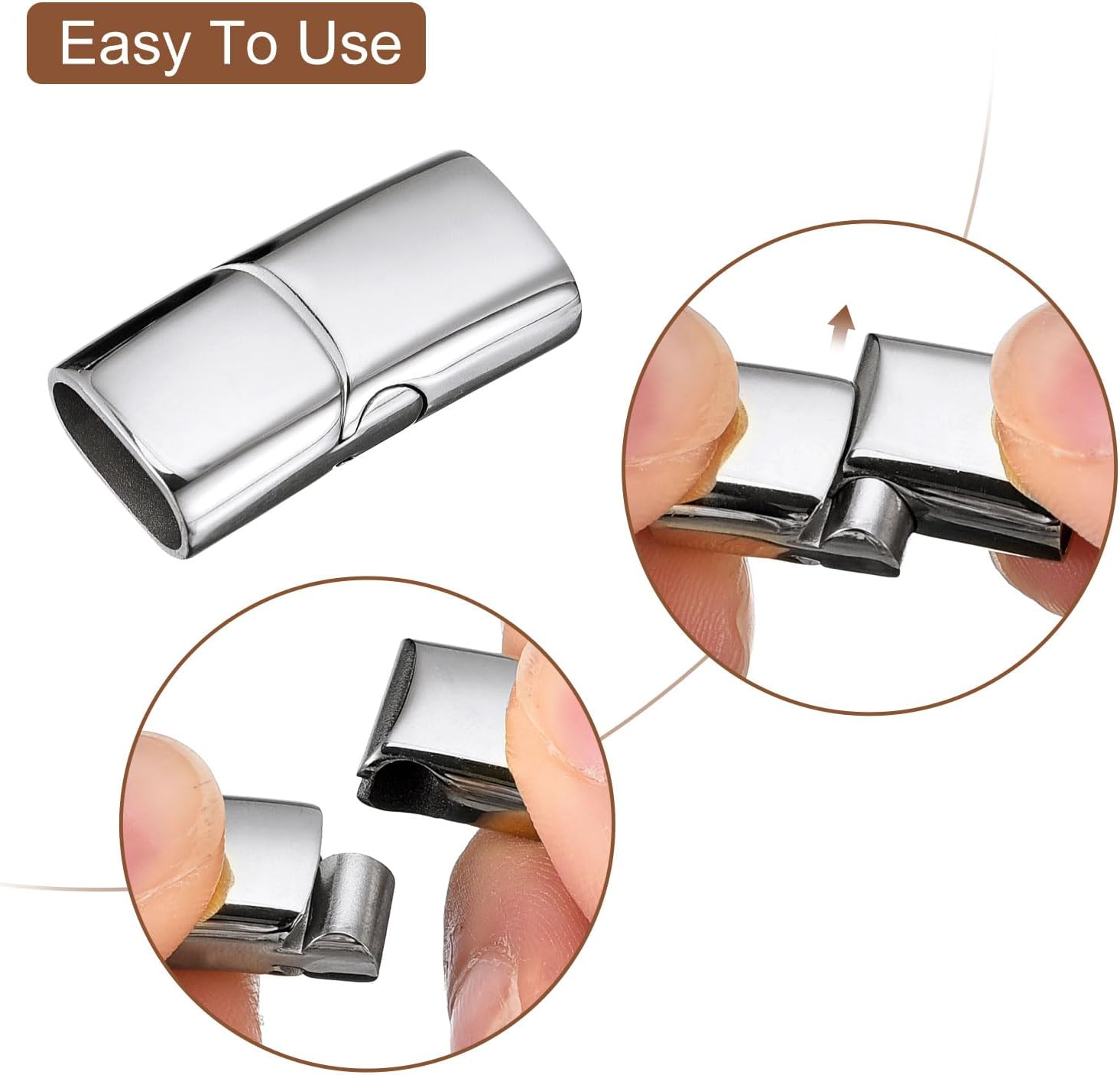 스테인리스 스틸 자석 잠금장치 구멍 크기 12*6mm  - Leatherwork Beginner 리뷰 및 가격