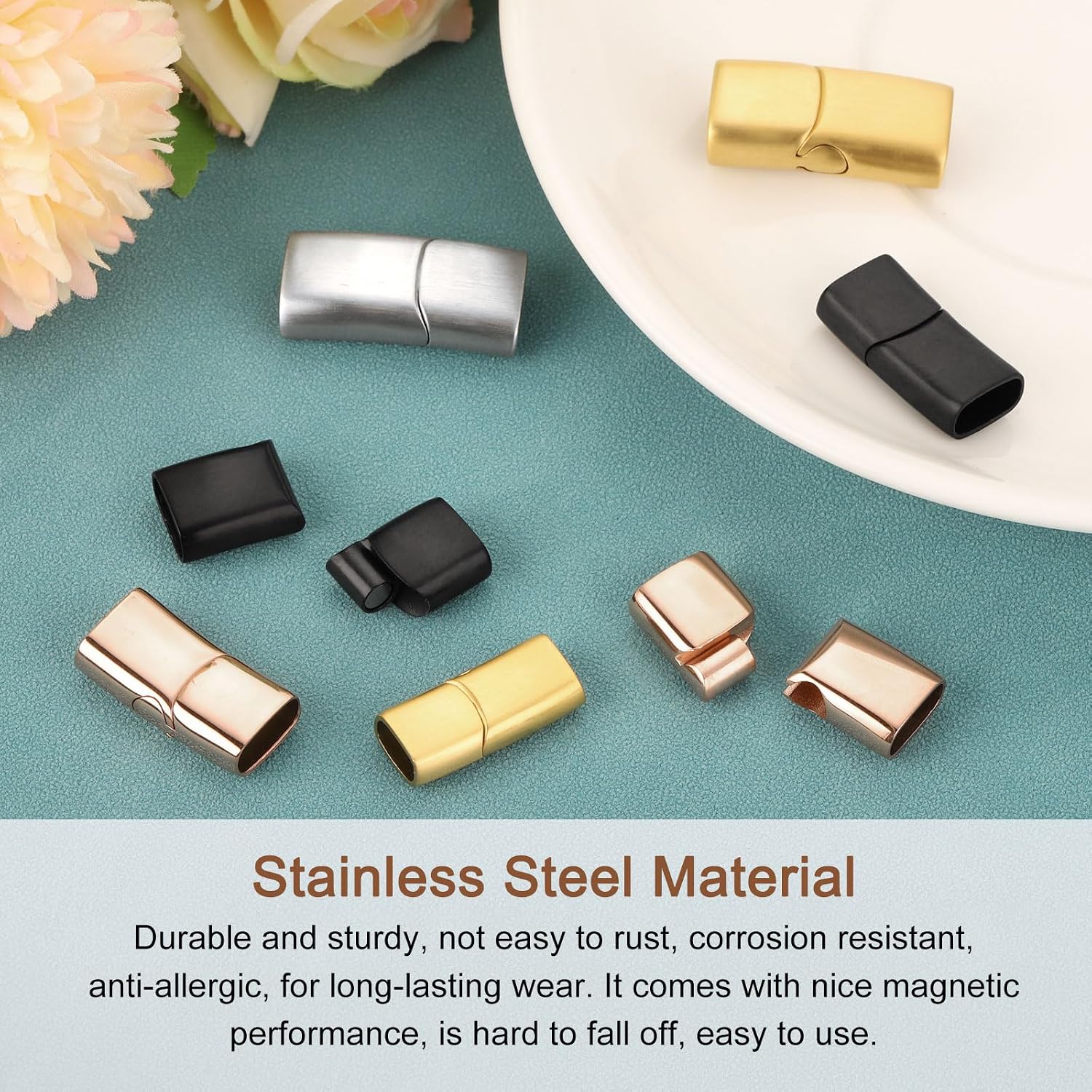 스테인리스 스틸 자석 잠금장치 구멍 크기 12*6mm  - Leatherwork Beginner 리뷰 및 가격