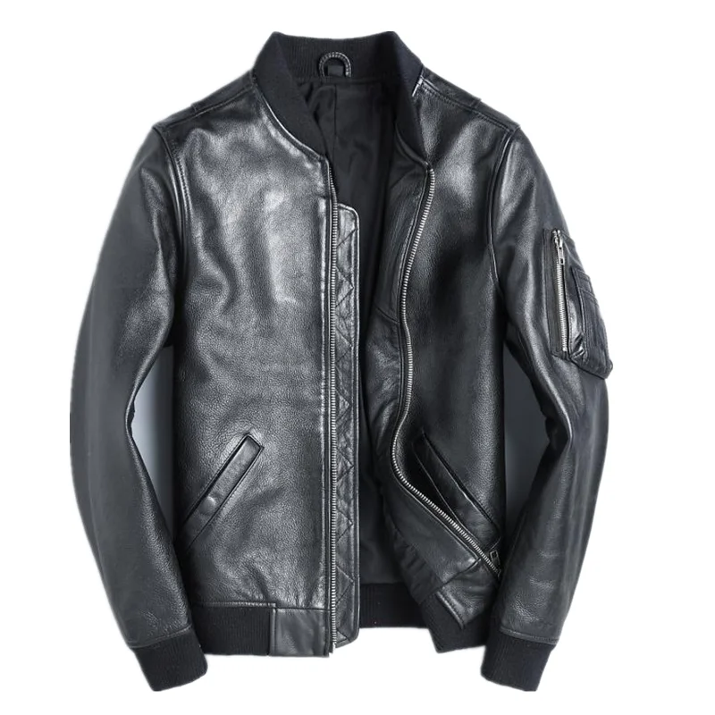 YR 클래식 Ma-1 공군 가죽 재킷, 블랙 폭격기 소 - Leather Work Jacket 리뷰 및 가격