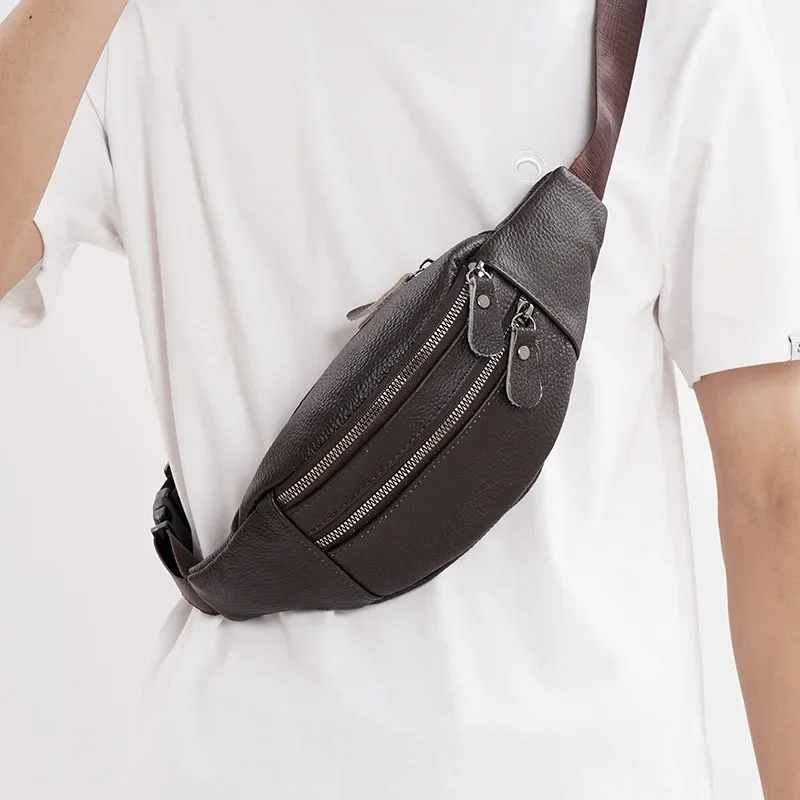 정품 가죽 남성용 허리 가방 다기능 가슴 가방 크로스바 - Leather Work Bag Laptop 리뷰 및 가격