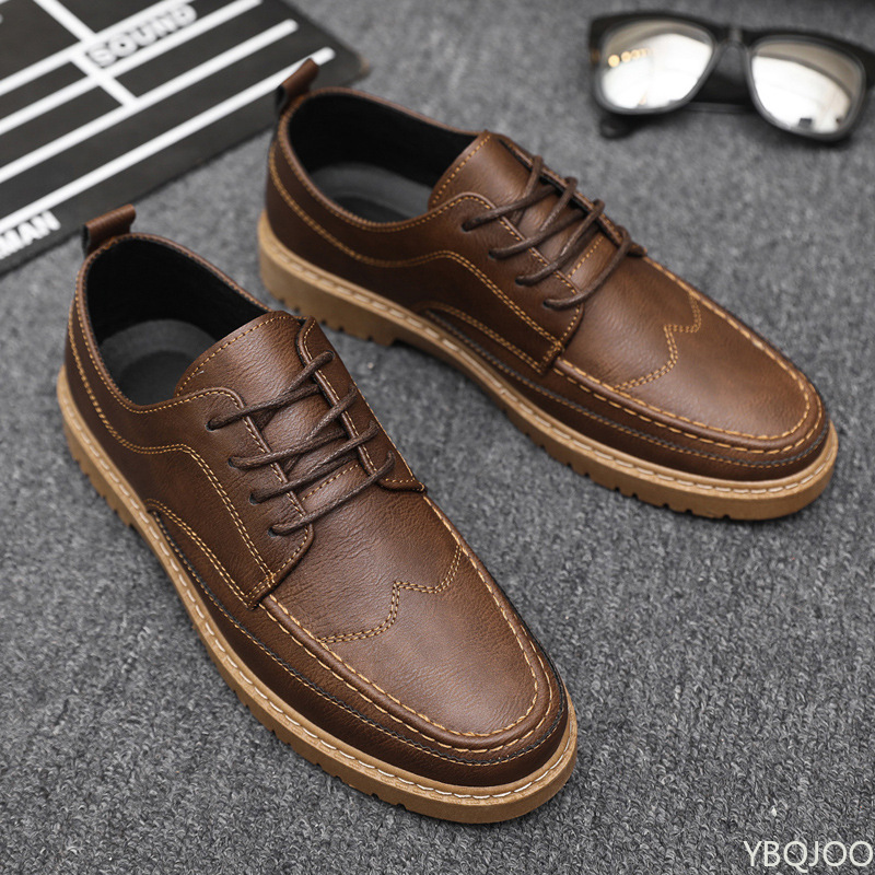 남성 캐주얼 가죽 신발 트렌디한 여름 통기성 블랙 작업 - Leatherwork Clamp 리뷰 및 가격