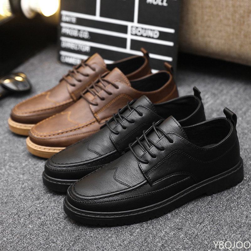 남성 캐주얼 가죽 신발 트렌디한 여름 통기성 블랙 작업 - Leatherwork Clamp 리뷰 및 가격