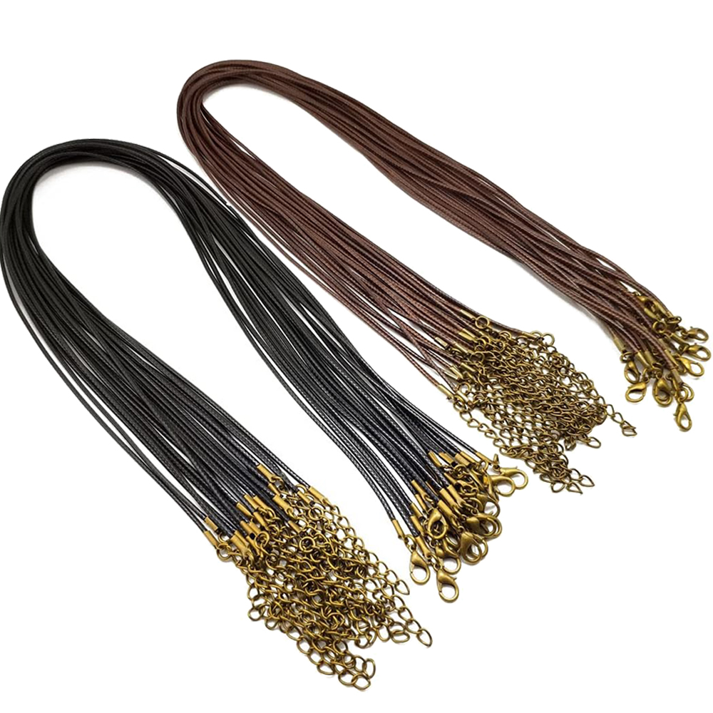20개 45cm 브라운 왁스 목걸이 끈 청동 체인 로브 - Leatherwork Beginner 리뷰 및 가격