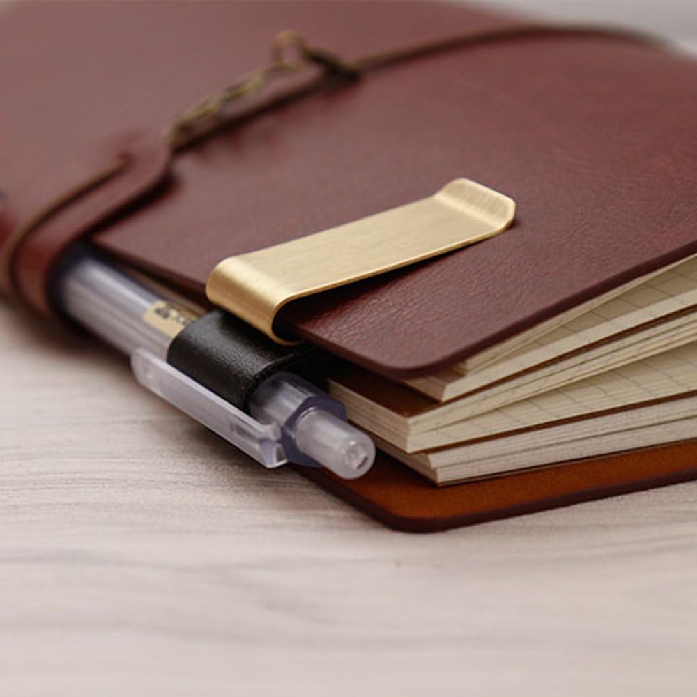 수제 가죽 황동 스테인리스 펜 홀더 클립 저널 노트북  - Leather Work Diary 리뷰 및 가격