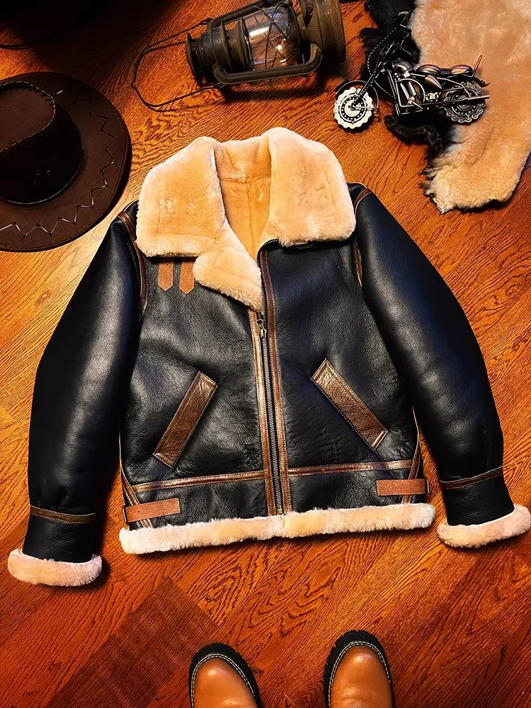 LNY! 최고 품질. 클래식 공군 B3 모피 재킷, 남 - Leather Work Jacket 리뷰 및 가격