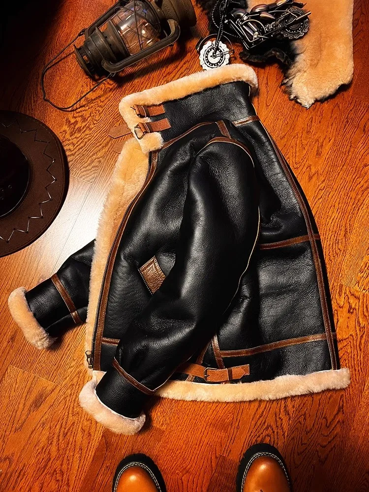 LNY! 최고 품질. 클래식 공군 B3 모피 재킷, 남 - Leather Work Jacket 리뷰 및 가격