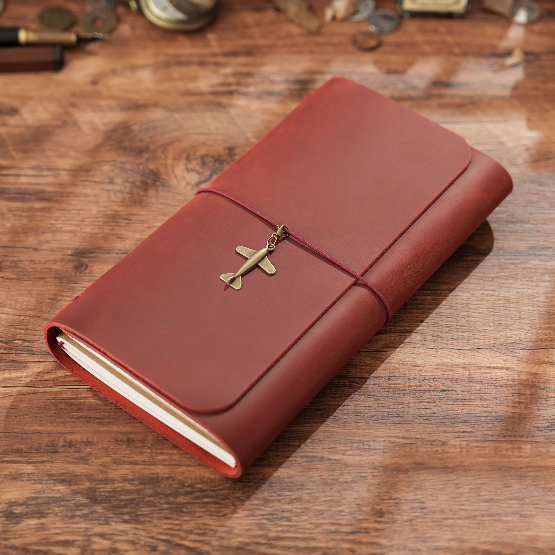 새로운 도착 트리플 폴드 TN 여행자 노트 정품 소가죽 - Leather Work Diary 리뷰 및 가격