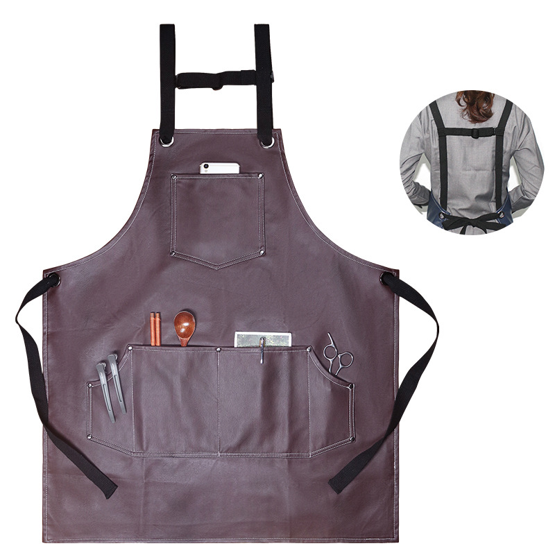 2023 PU 소프트 가죽 케이터링 서버 멜빵 작업복, - Leatherwork Logo 리뷰 및 가격