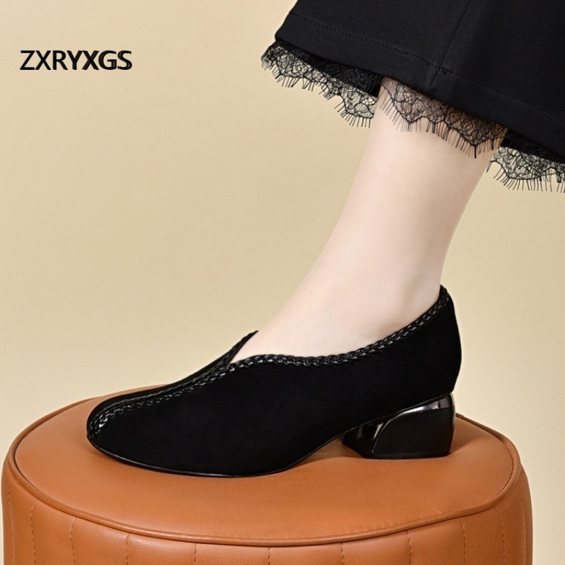 ZXRYXGS 프리미엄 무광 양가죽 블랙 슈즈, 두툼한 - Leather Work For Kids 리뷰 및 가격