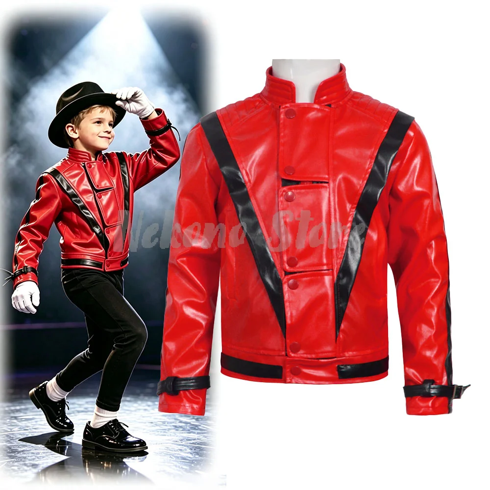 마이클 잭슨 스릴러 무서운 코스튬 레드 가죽 재킷 여성 - Leather Work Jacket 리뷰 및 가격