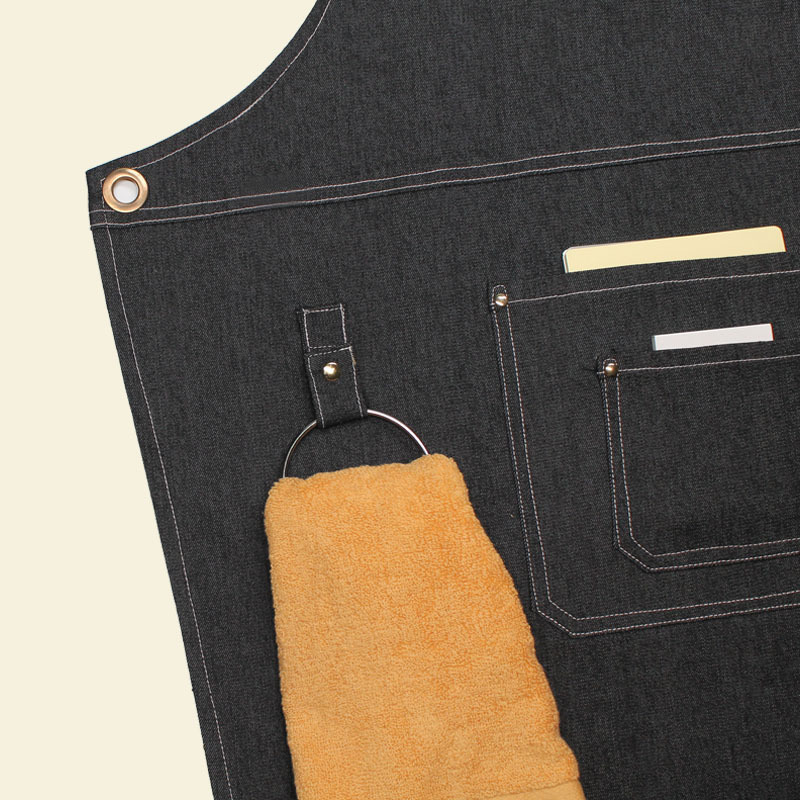 플로럴 PU 가죽 스트랩 데님 작업 앞치마 (바리스타, - Leatherwork Logo 리뷰 및 가격
