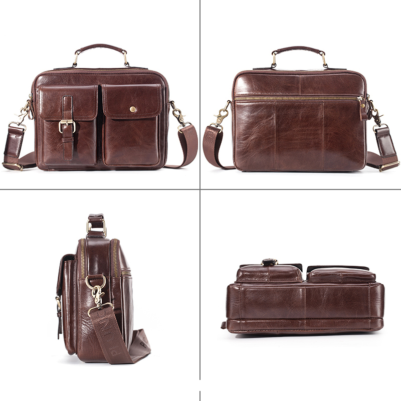 브랜드 새 쇠가죽 채찍으로 치다 가죽 메신저 가방 남자 - Leather Work Handbag 리뷰 및 가격