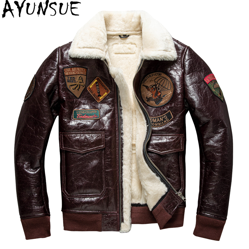 AYUNSUE 남성용 가죽 재킷, 두꺼운 봄버 재킷,  - Leather Work Jacket 리뷰 및 가격