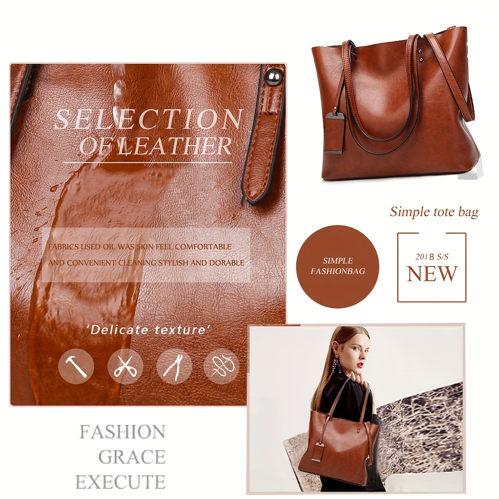 여성용 클래식 레트로 가죽 토트 핸드백 크로스 바디 백 - Leather Work Handbag 리뷰 및 가격