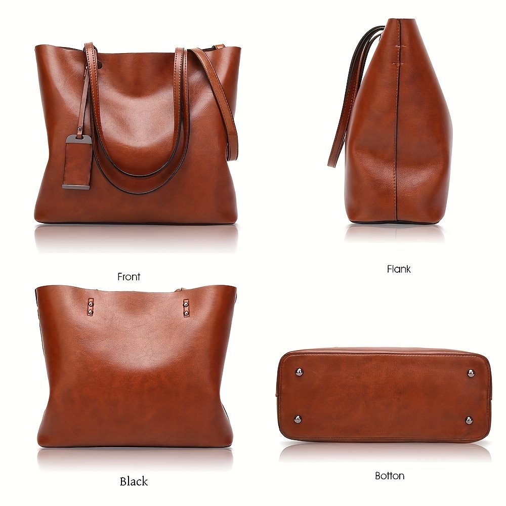 여성용 클래식 레트로 가죽 토트 핸드백 크로스 바디 백 - Leather Work Handbag 리뷰 및 가격
