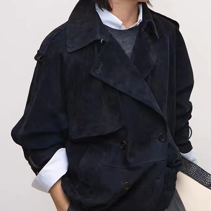 진짜 스웨이드 재킷 가을 여성 양가죽 올드 머니 스타일 - Leather Work For Kids 리뷰 및 가격