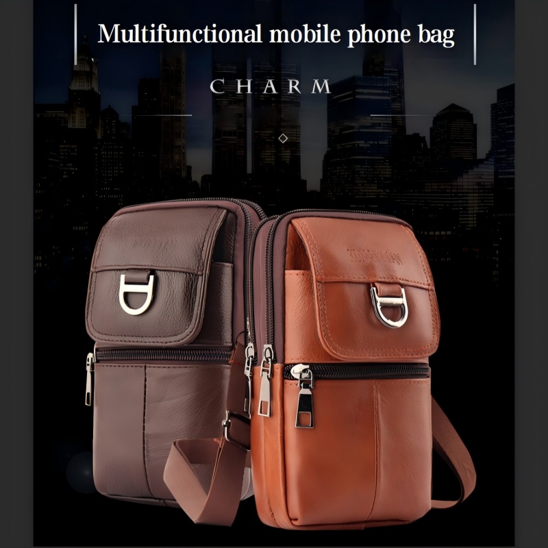 남성용 가죽 허리 가방 - 대용량 휴대폰 벨트 가방 - - Leather Work Bag Laptop 리뷰 및 가격