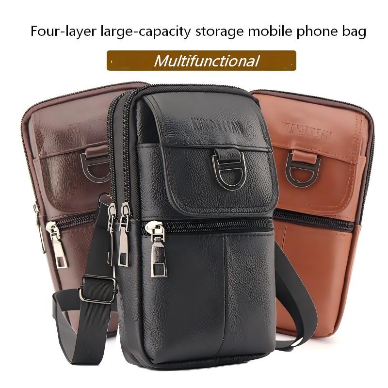 남성용 가죽 허리 가방 - 대용량 휴대폰 벨트 가방 - - Leather Work Bag Laptop 리뷰 및 가격