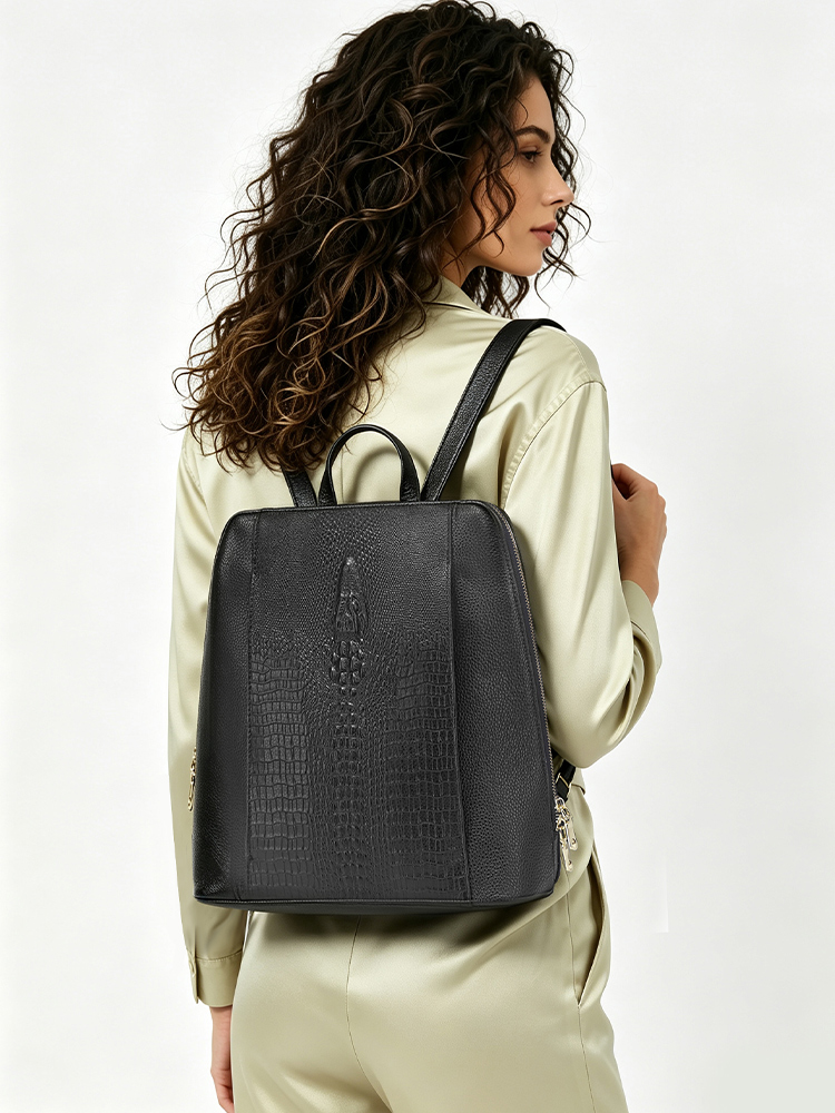 Zency 여성용 악어 가죽 백팩 100% 정품 천연  - Leather Work Bag Laptop 리뷰 및 가격